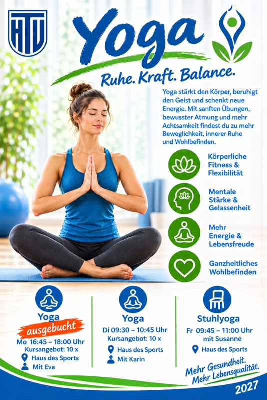 Mit Ruhe und Balance ins neue Jahr – Yoga beim HTV