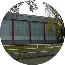 Turnhalle Rosenallee weitere Außenansicht